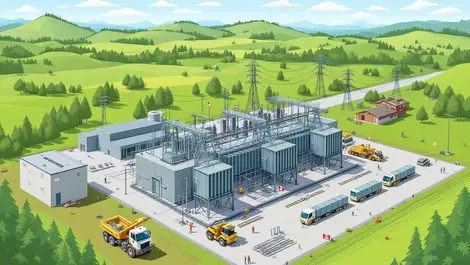Industrial transformer facility construction clean energy quebec canada