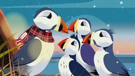 Loganair's festive ad features puffin family journey home