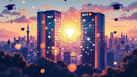 Niit sweetrush merger offices glowing connection sf sunset scene