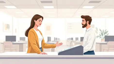 Student palm scan exam checkin with proctor in testing room