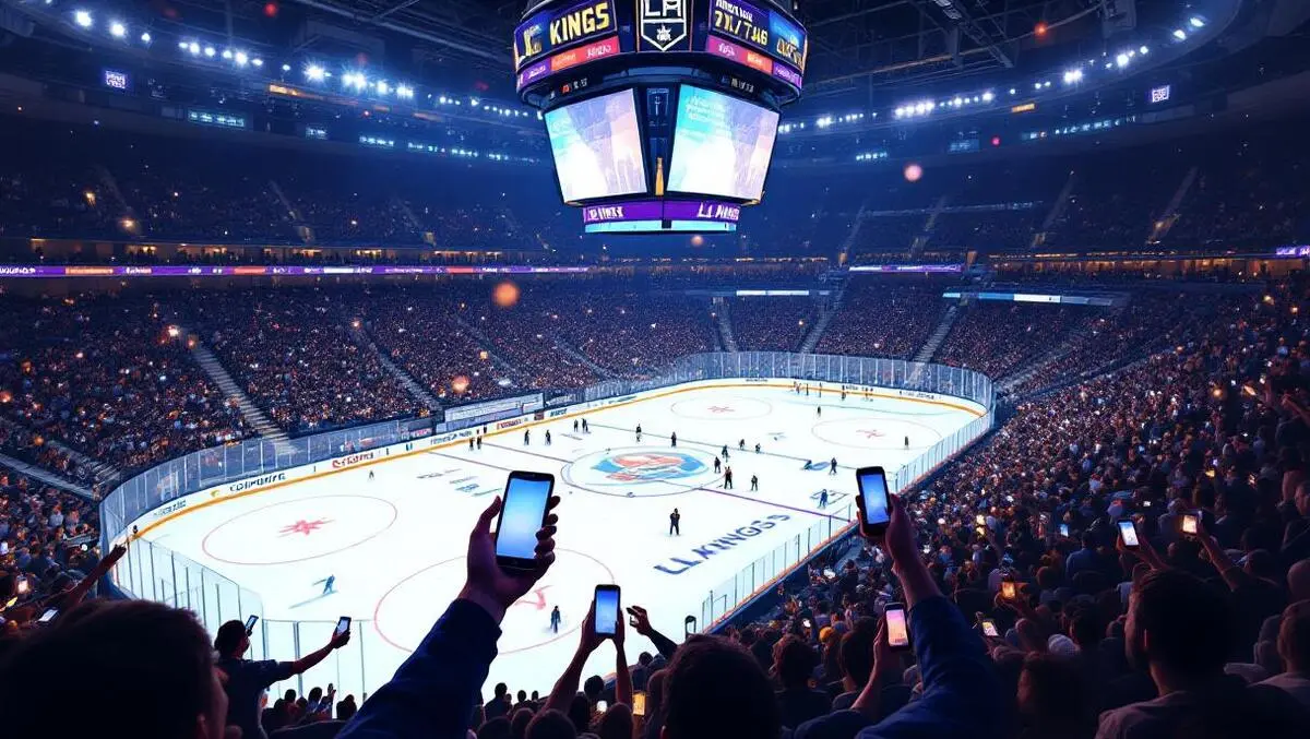 La kings hockey arena connected fans glowing phones data viz