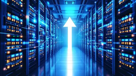 Enterprise datacenter ssd hdd storage tiering roi arrow glow