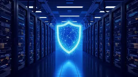 Us air force secure military data center quantum shield light